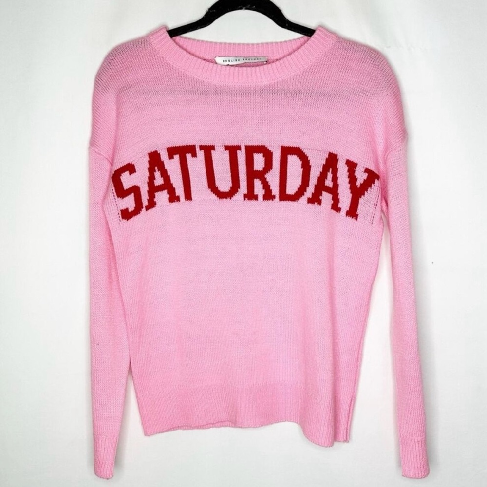ENGLISH FACTORY Days of the Week Sweater NWOT in Medium